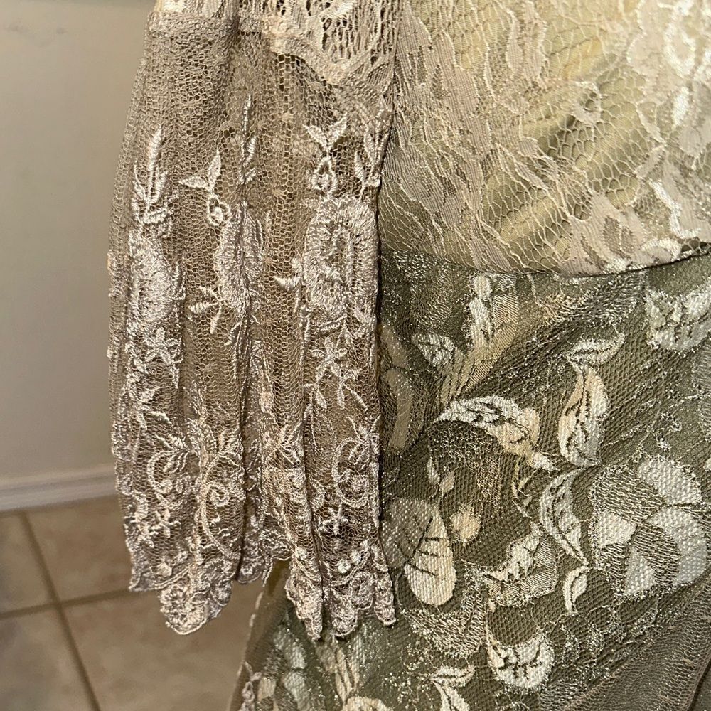 Spencer Alexis Collection Elegant Lace Overlay Dress Size 8 - Picture 7 of 15